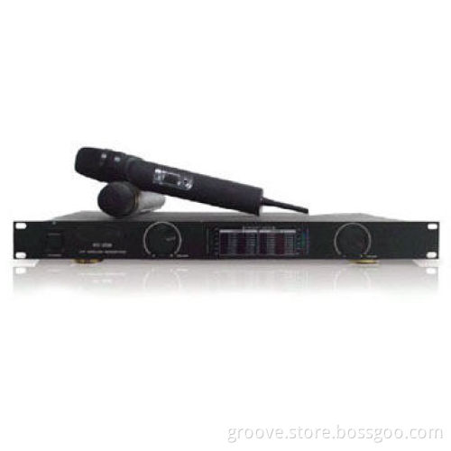 Two-Channel VHF Wireless Microphone System with 220 to 260MHz Frequency
